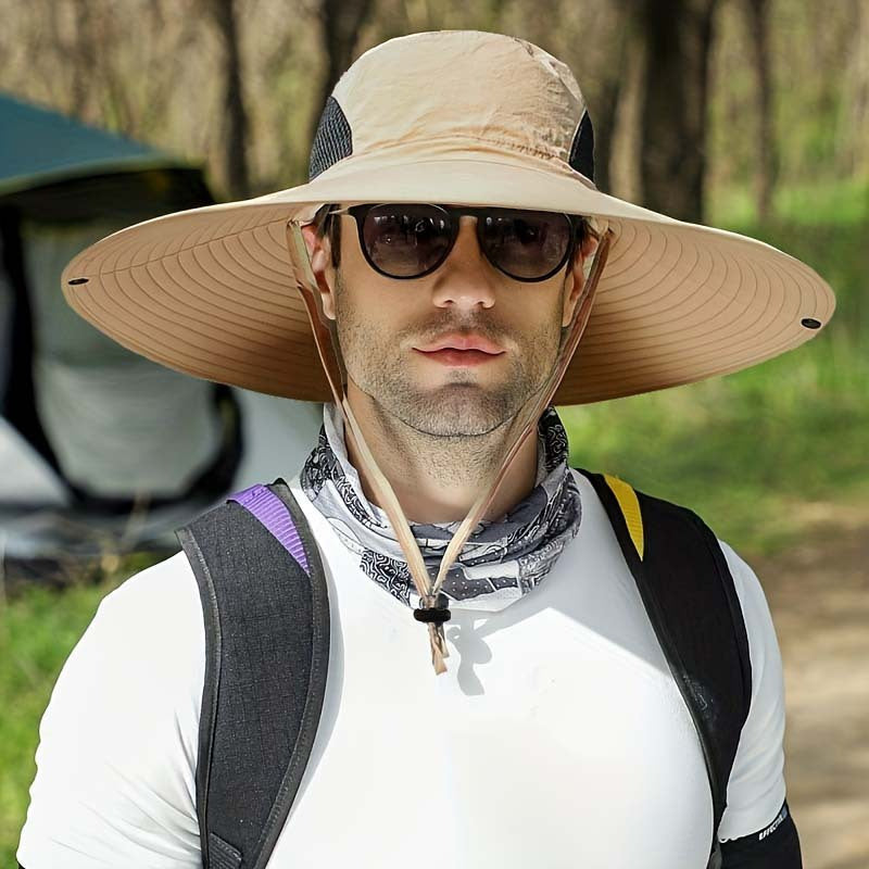Men's Large Brim Bucket Hat Sun Protection Outdoor Activities