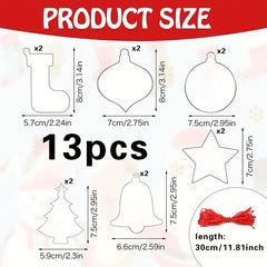 12pcs DIY Red Ribbon Christmas Tree Decorations