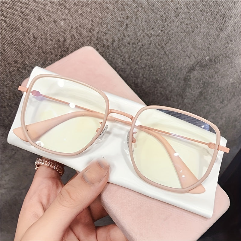 Anti Light Men's Glasses Large Square Frame
