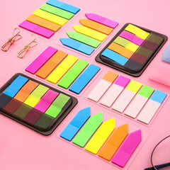 Colorful PET Fluorescent Sticky Notes N Times Stickers Student Office