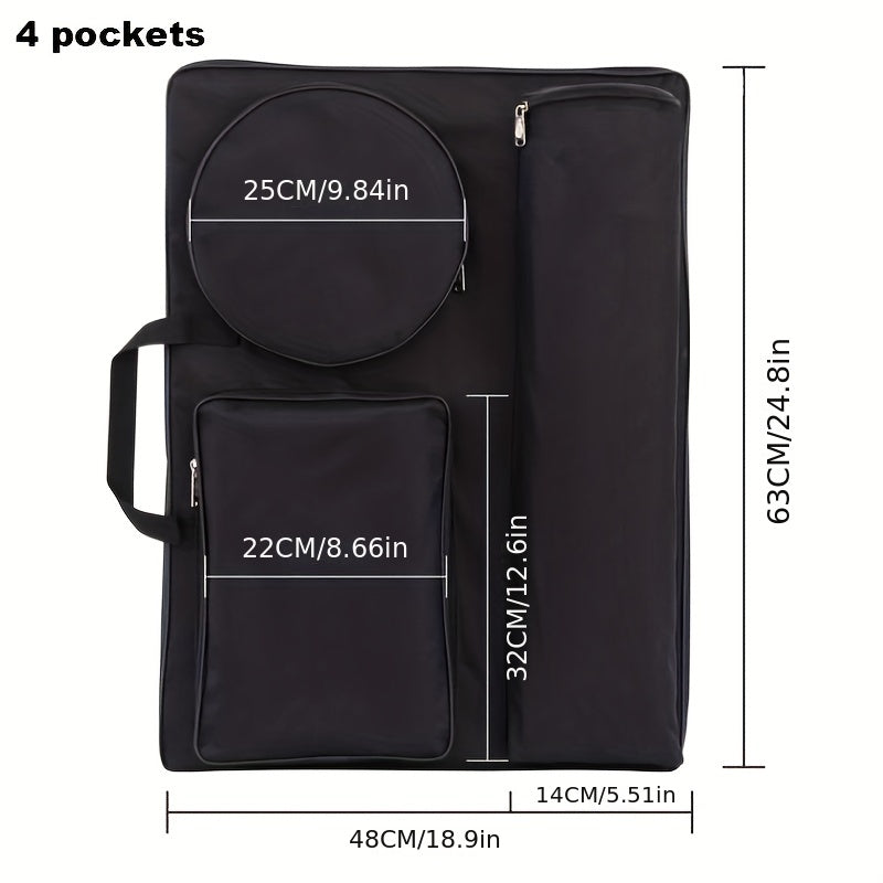1pc Portable Drawing Board Bag Large Carrying Drawing Tools Kit Bag