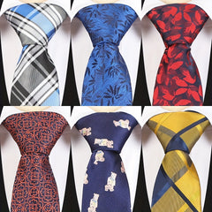 Men's Neckties Striped Floral Necktie Wedding Party