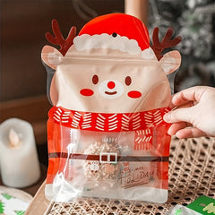 10pcs Christmas Gingerbread Man Candy Cookie Bags