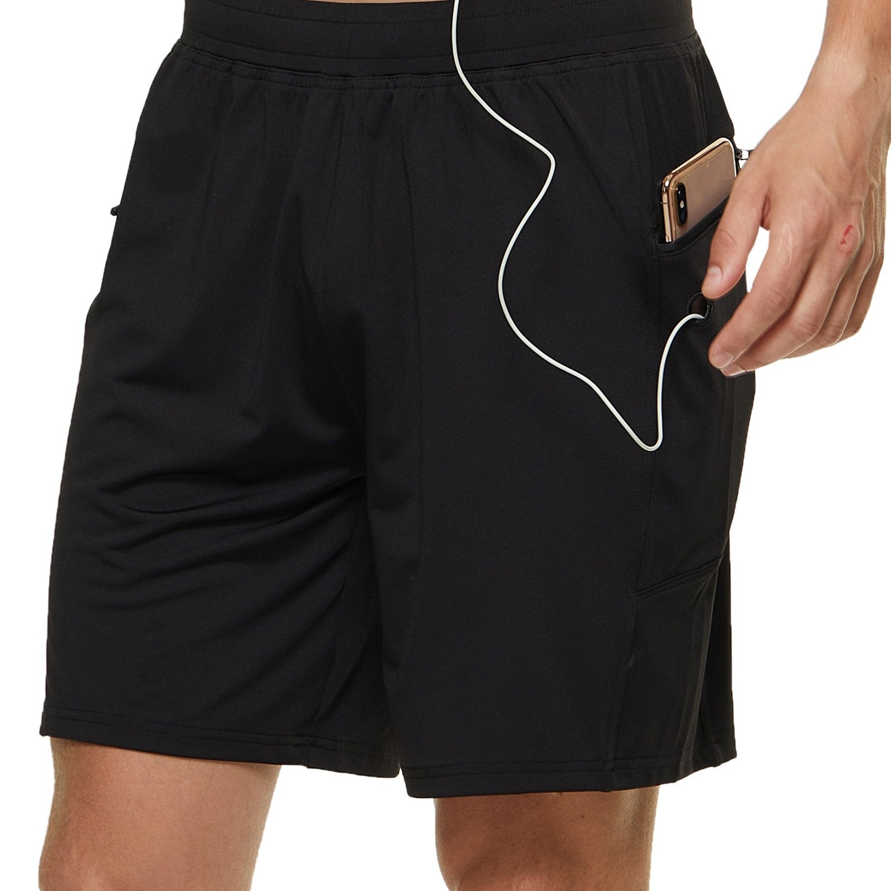 Men's Breathable Shorts with Pockets Drawstring Waist Loose Fit