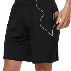 Men's Breathable Shorts with Pockets Drawstring Waist Loose Fit