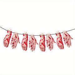 Halloween Banner Set Bloody Backdrop Garland Ghost Party Horror