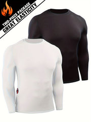 Men's Compression Long Sleeve T-Shirt High Stretch Quick Dry Fitness Training