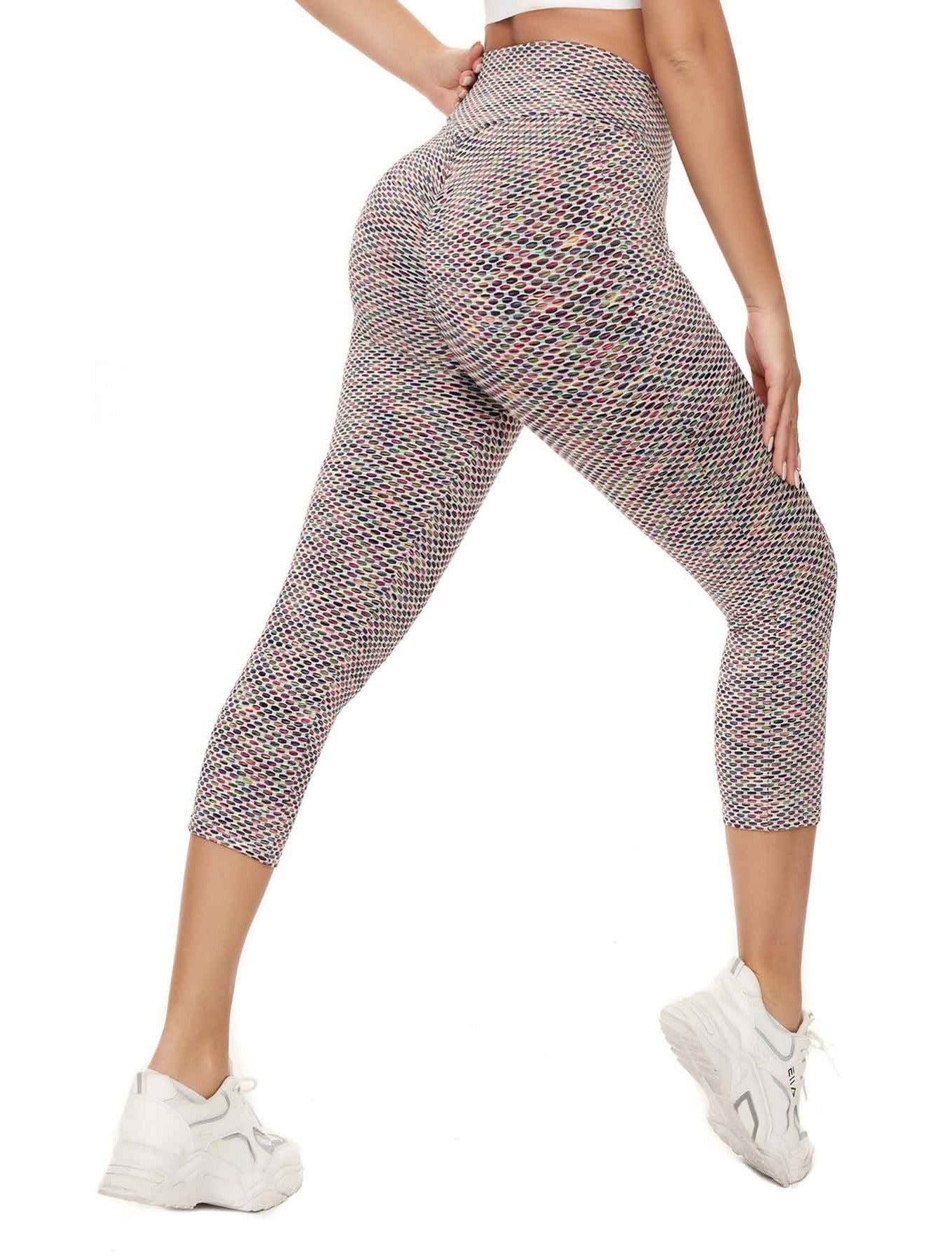 Women's Ribbed Honeycomb Butt Lifting Leggings