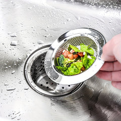 2pcs Sink Strainer Stainless Steel Large Wide Rim 4.5" Diameter Sink Basket