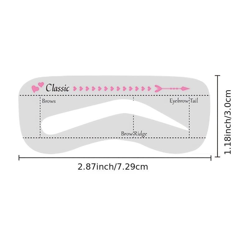 10Pcs Eyebrow Stencils Kit Professional Portable Shaping Stencils