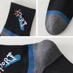 5 Pairs Men's Cotton Athletic Quarter Sports Socks