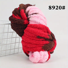 Mixed Chunky Chenille Yarn Soft Coarse Polyester Yarn for Home Decor