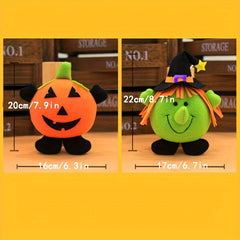 Spooky Halloween Character Toy Pumpkin And Monster Plush Decor