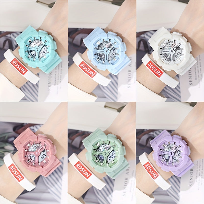 Stylist Electronic Watch With Silicone Band