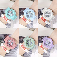 Stylist Electronic Watch With Silicone Band