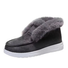 Women's Short Winter Boots Slip On Ankle High Snow Shoes