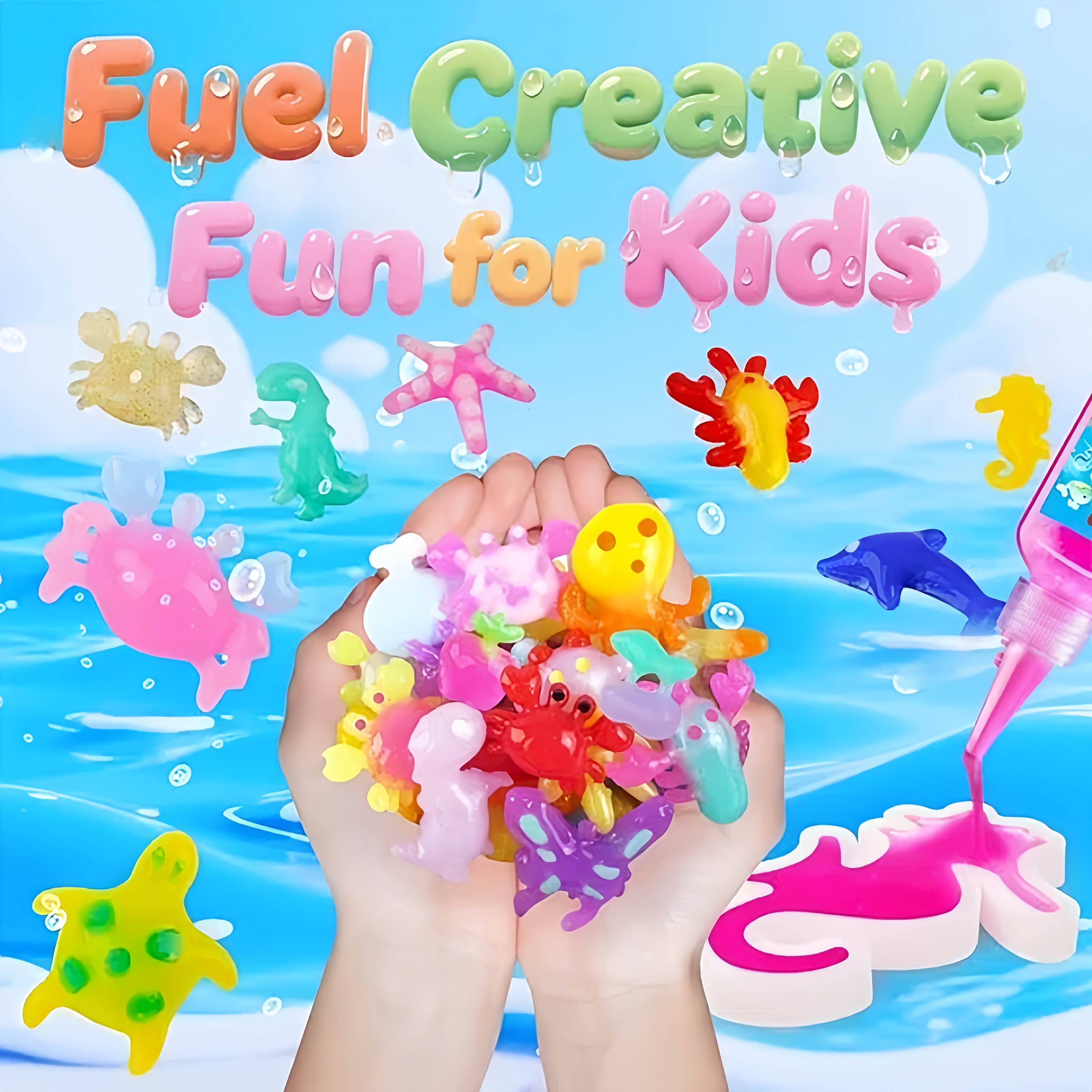 30-Piece Novelty Friendship Party Set with Magic Gel Models and Storage Box