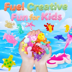 30-Piece Novelty Friendship Party Set with Magic Gel Models and Storage Box