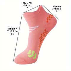 5 Pairs Anti-slip Breathable Yoga Socks Mesh Athletic Ankle Socks