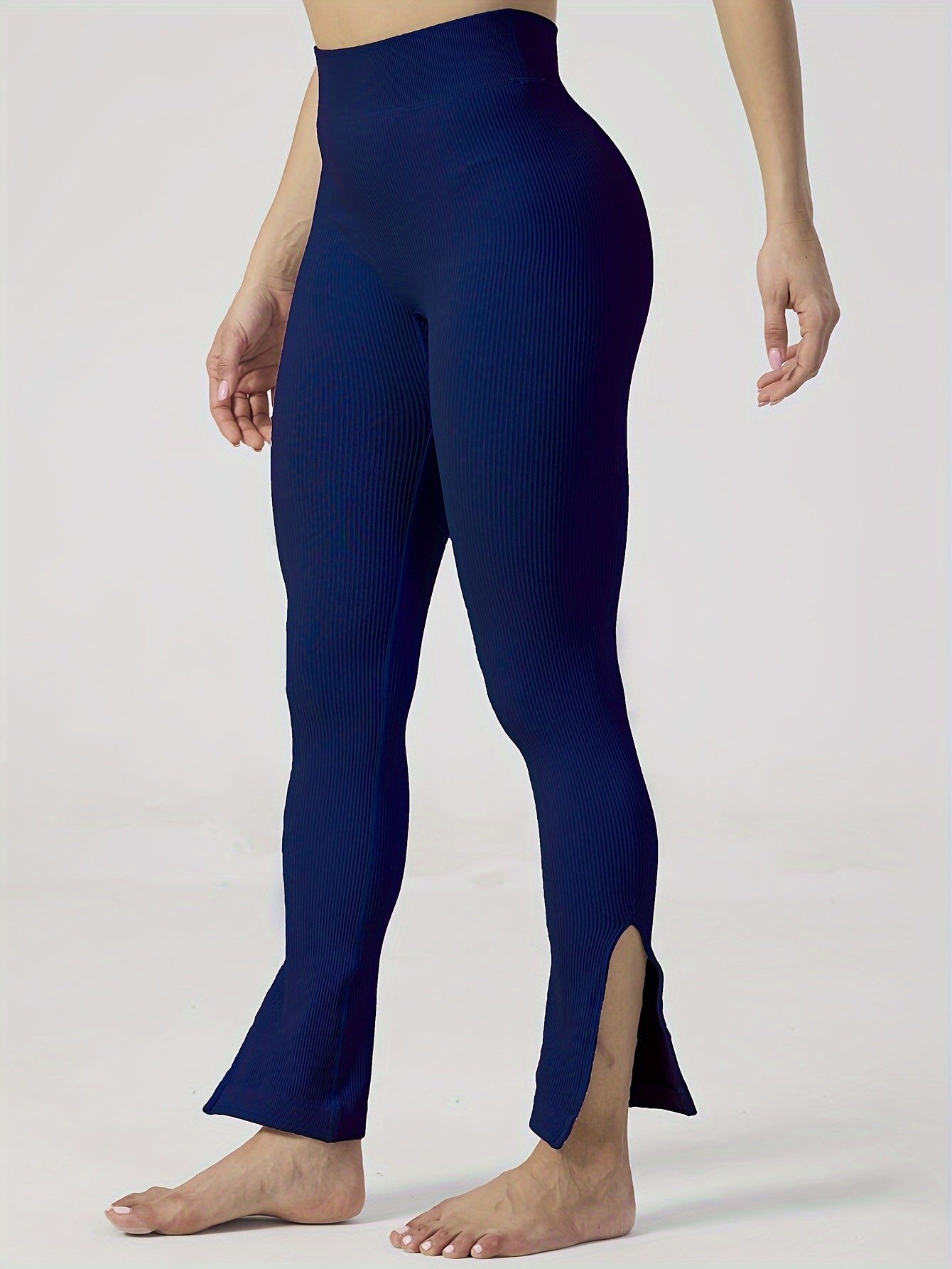 Women's Elastic Yoga Sports Flare Pants Fitness Running Leggings