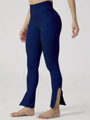 Women's Elastic Yoga Sports Flare Pants Fitness Running Leggings