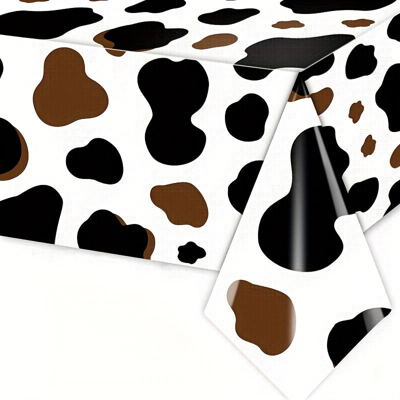 Cow Print Tablecloth for Animal Themed Parties - Farm Birthday Party Supplies