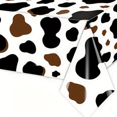 Cow Print Tablecloth for Animal Themed Parties - Farm Birthday Party Supplies