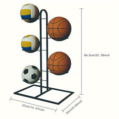 Ball Storage Rack Basketball Display Stand Portable Outdoor