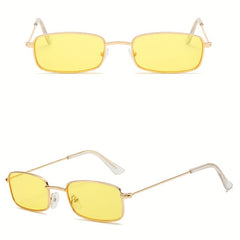 Small Square Sun Glasses Retro Metal Sunglasses