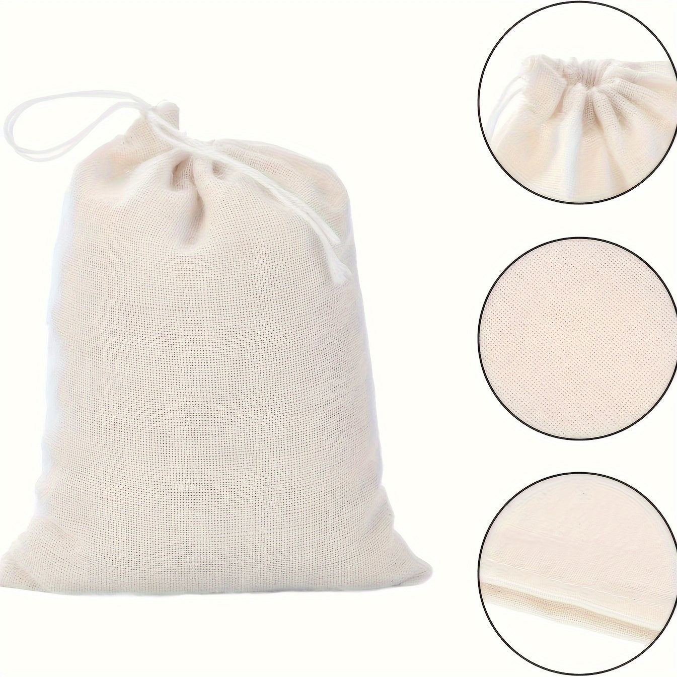 10pcs Cotton Drawstring Bags Traditional Chinese Medicine Bags
