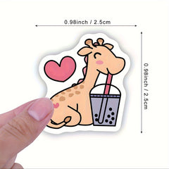 500pcs Giraffe Stickers Roll Giraffe Vinyl Sticker Decals