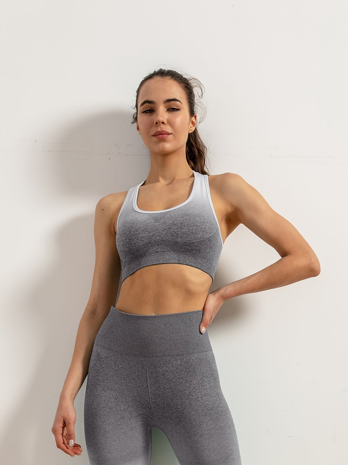 Ombre Sports Bra High Stretch Running Fitness Tank Top Women's Activewear