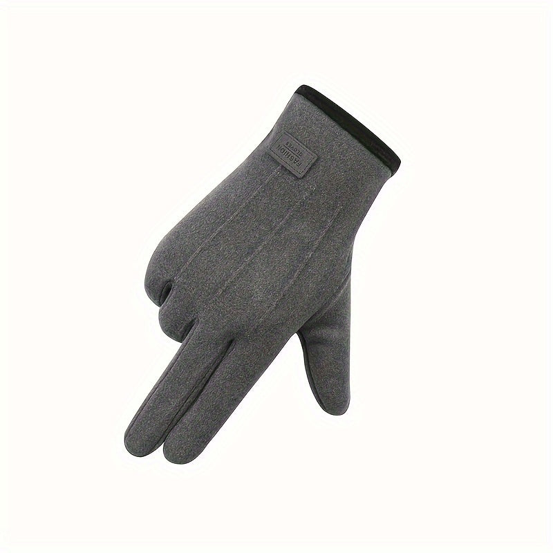 Men's Outdoor Cycling Gloves Warm Touch Screen Windproof Cold-proof Gloves