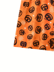 2 Pack Plus Size Halloween Pajamas Women's Plus Ghost & Pumpkin Print