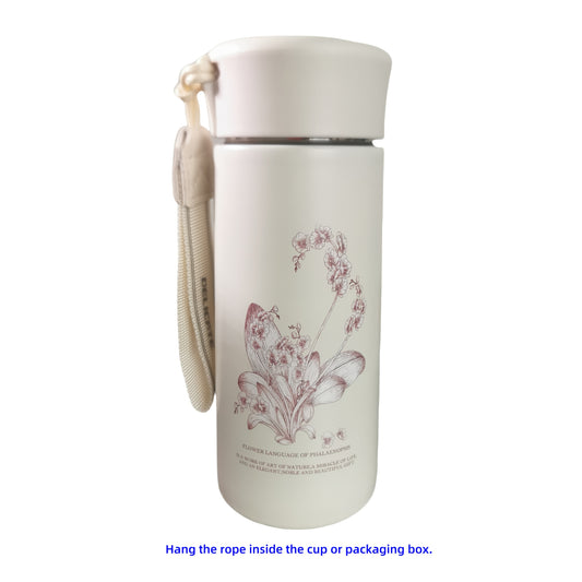 Floral Stainless Steel Insulated Tumbler 350ml Pink