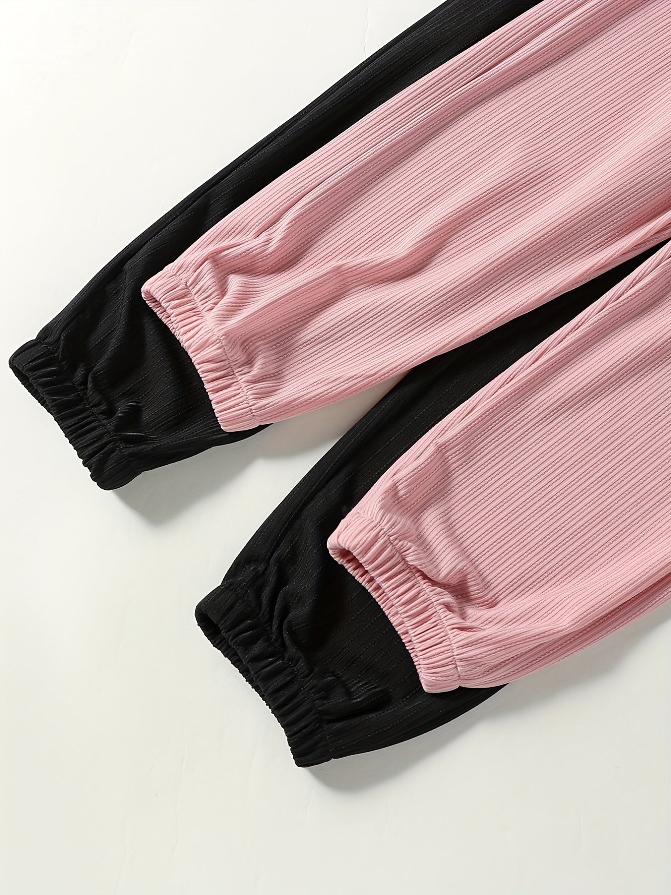 2pcs Toddler Girls Sweatpants Elastic Waist Casual Sport Joggers