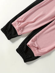 2pcs Toddler Girls Sweatpants Elastic Waist Casual Sport Joggers