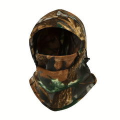 Camo Balaclava Face Mask Fleece Hood Hat Windproof for Cycling