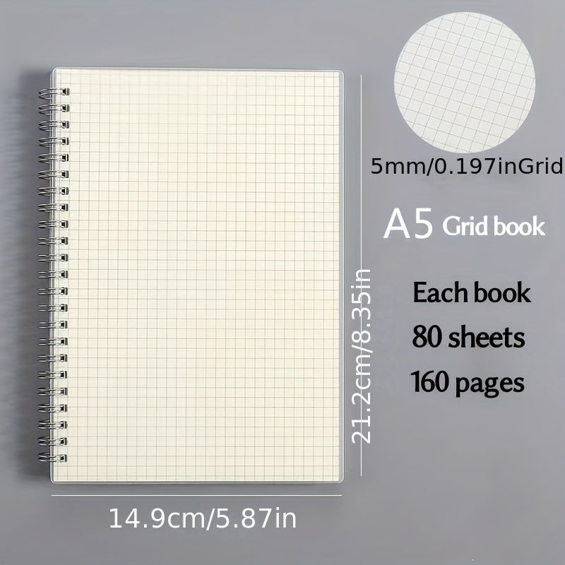 Matte Thickened Coil Notebook Horizontal Grid Blank Notebook