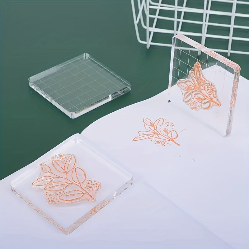 2pcs Acrylic Stamp Handles for Perfectly Aligned Stamping Results