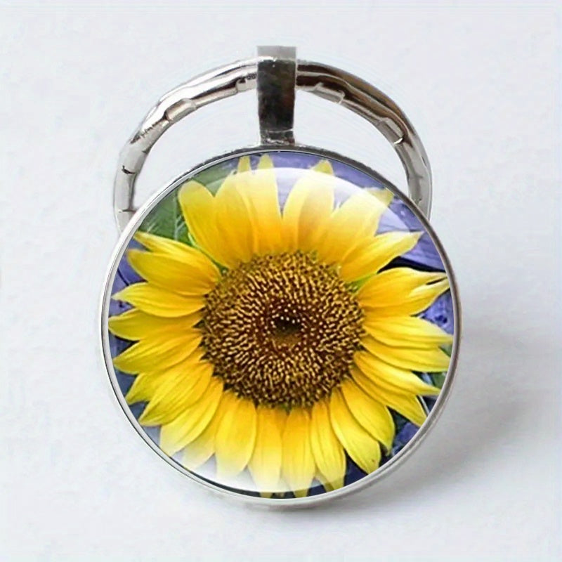 Sunflower Vintage Bag Keychain Jewelry Accessory