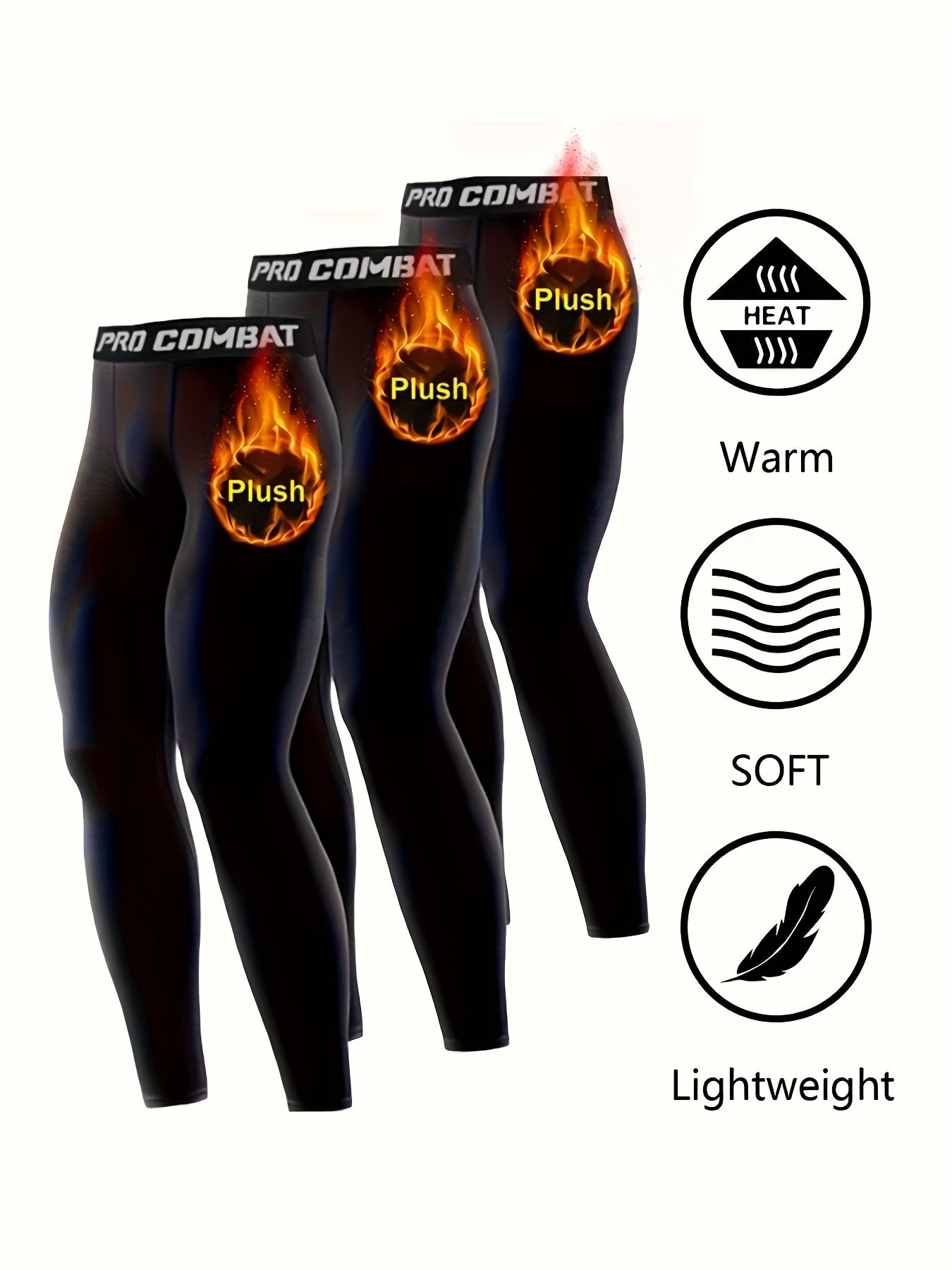 Men's Fleece Bottoming Pants Fitness Leggings