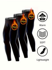 Men's Fleece Bottoming Pants Fitness Leggings