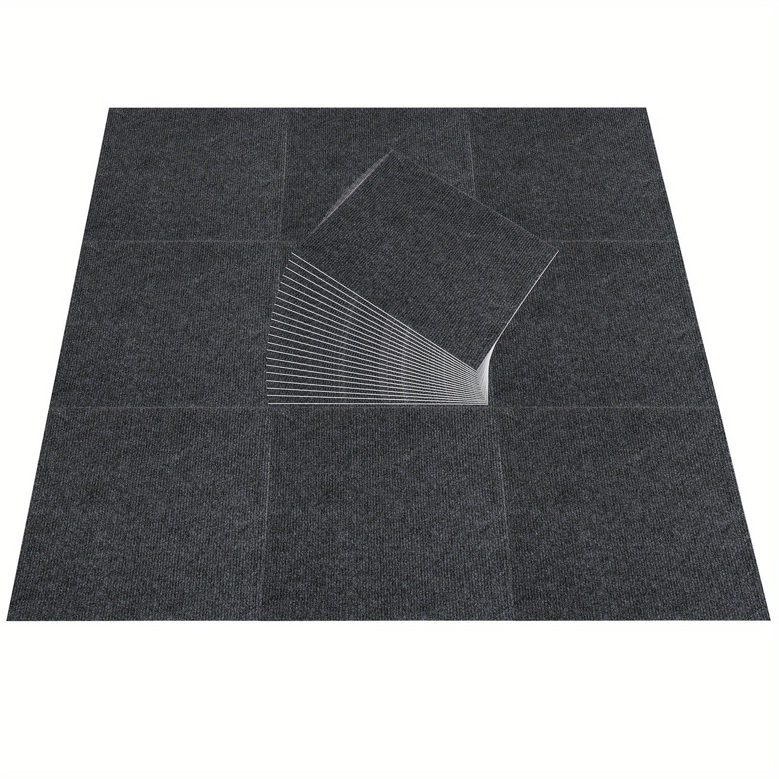 10pcs Adhesive Neoprene Foam Carpet Floor Tiles Non Slip Square Rubber Pad