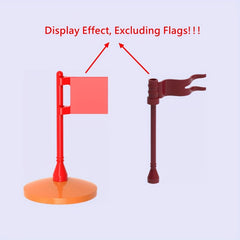 Mini Building Blocks Pillbox Flagpole Base Set DIY Toy Scene Christmas Gift