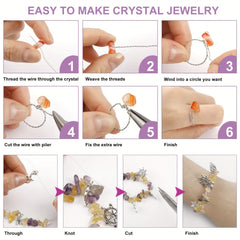 2360pcs 48 Colors Crystal Debris Beads Natural Stone DIY Jewelry Making Set