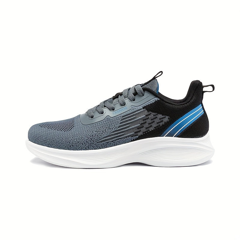 Men's Weave Knit Lace Up Casual Shoes Lightweight Comfy Sneaker