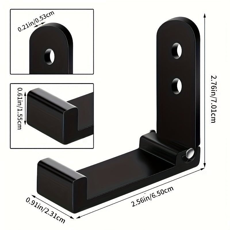 4 Sets Heavy Duty Storage Hooks Metal Wall Mount Hangers For Bows