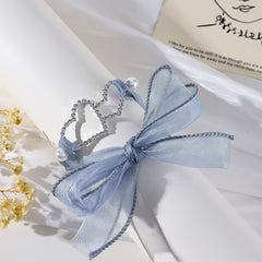 Crystal Love Bracelet Bridesmaid Bow Knot Ribbon Bracelet
