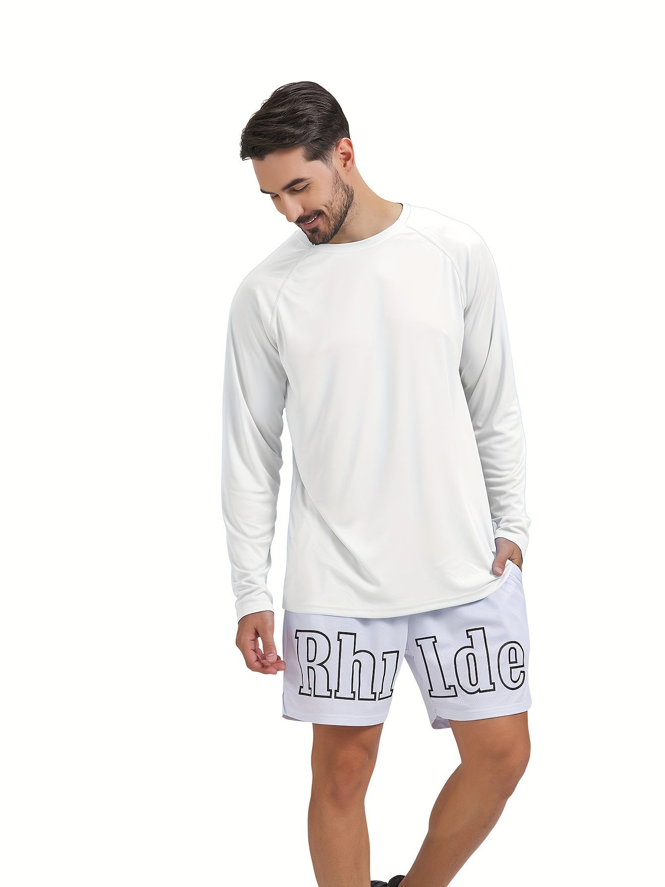 Men's UPF 50 Sun Protection Long Sleeve T Shirt Quick Dry Outdoor Fishing Tops